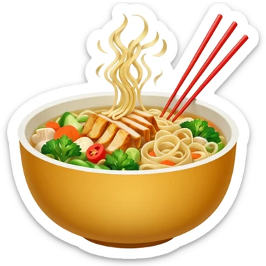 chicken noodles street food style  sticker