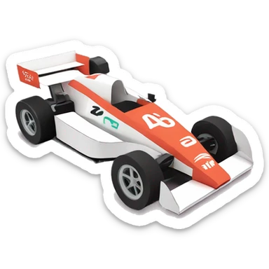Card stock Papercraft racing car sticker