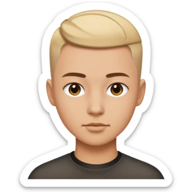 cabelo tipo rapado dos lados sticker