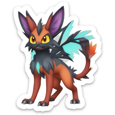 Noivern-Zorua-Nargacuga-Torracat-Fakemon-hybrid full body sticker