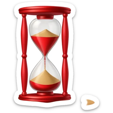 red hourglass sticker