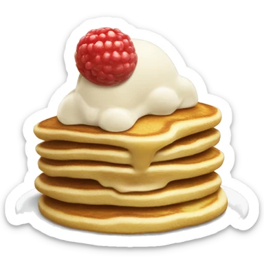 pancake eating icecream sticker