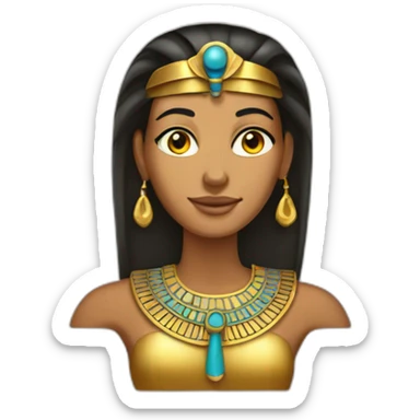 Egyptian female pharaon, tanned skim sticker