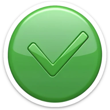 Green tick symbol sticker