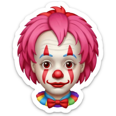 Sad clown emoji sticker