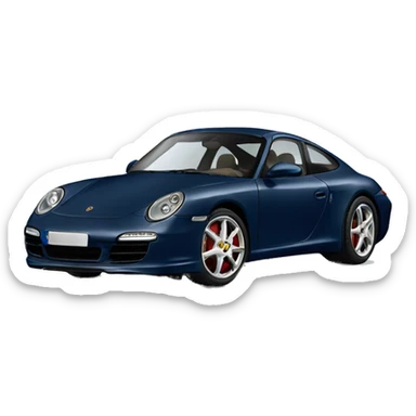 Navy blue porsche  sticker
