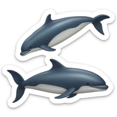 Dauphin sûr baleine sticker