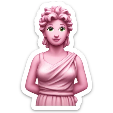 pink liberty statue sticker