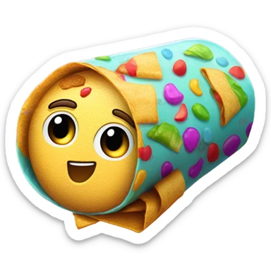 Sci-fi burrito giving a thumbs up sticker