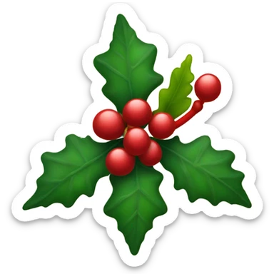 Mistletoe wearing a Santas hat sticker