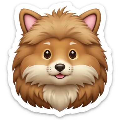 cute animal half body sticker