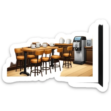 coffee shop sticker