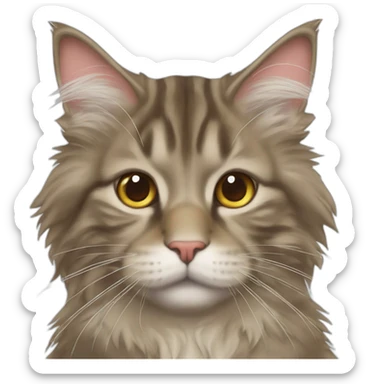 Maine coon qui envoie un bisou sticker