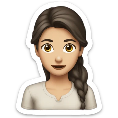 Elena Gilbert with a ribbed button-down t-shirt sticker