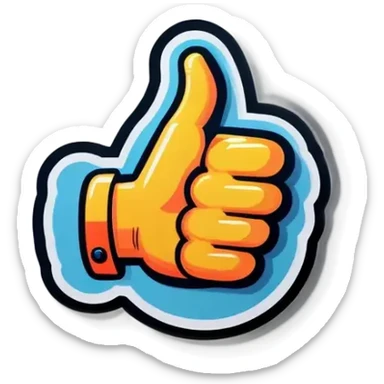 crazy thumbs up sticker