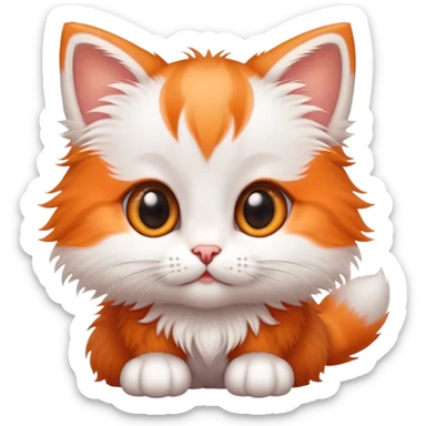 baby kitten with huge eyes and tiny paws sticker