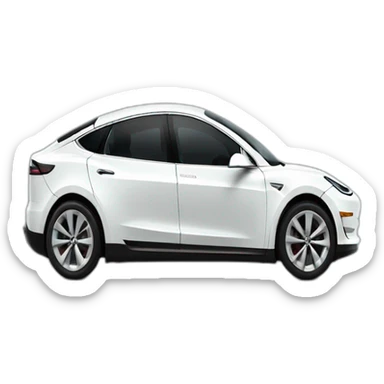 White Tesla modele 3 sticker