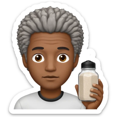 Black man salt n pepper hair sticker