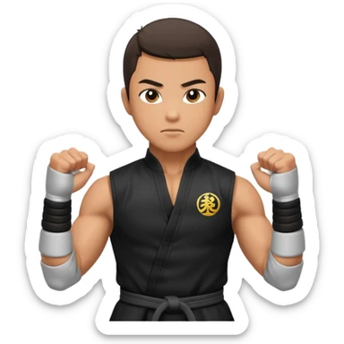 martial artist in a kung fu pose sticker