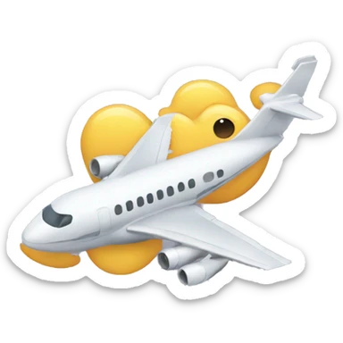 funny airplane sticker