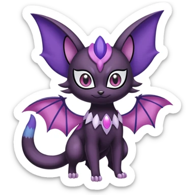 Meloetta-Purrloin-Noibat-Pokémon-Fakémon-fusion-hybrid-creature sticker