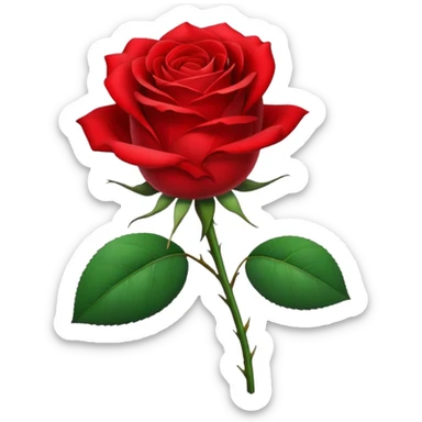 Make a red rose without the stem. sticker