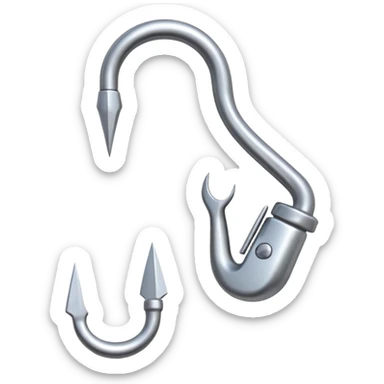 fishing rod hook sticker