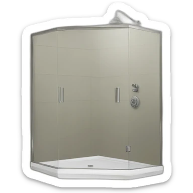 finished shower sticker