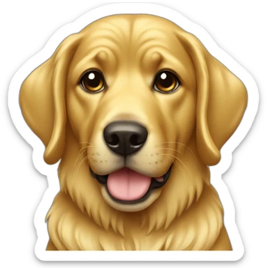 Dog gold sticker