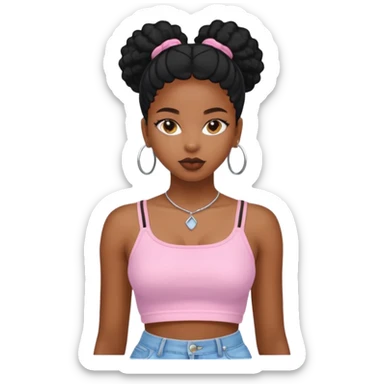 Y2K black girl sticker