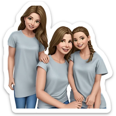 smiling girls in casual attire sticker