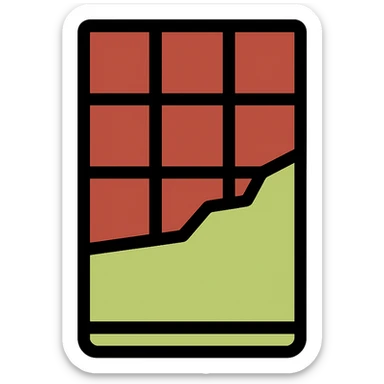 color outline icon of a chocolate bar sticker