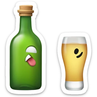 Little bottle of alcohol  sticker