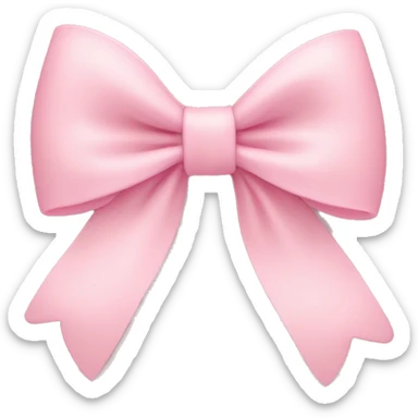 light pink bow on light pink bow sticker