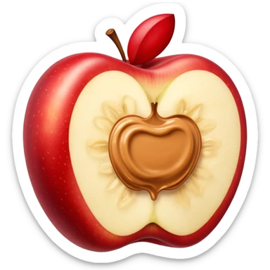 apple slices with peanutbutter sticker