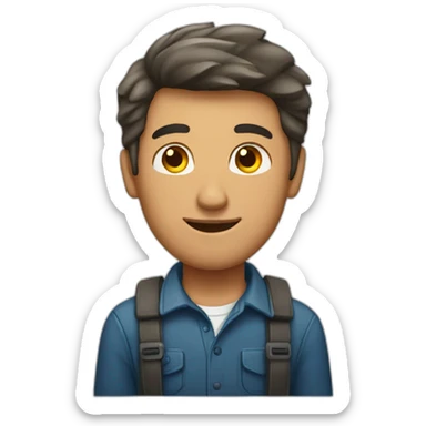 hombre joven de 50 años sticker