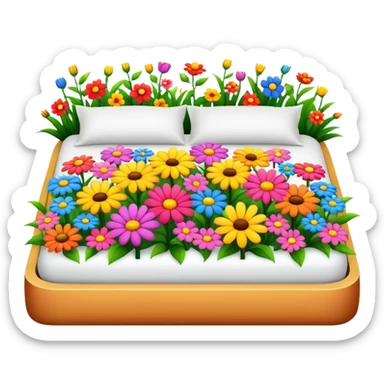 nature flowers bed sticker