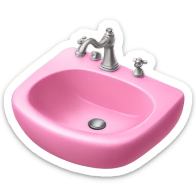 Pink bathroom sink sticker