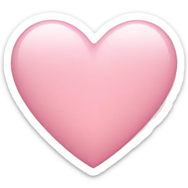 light pink heart emoji sticker