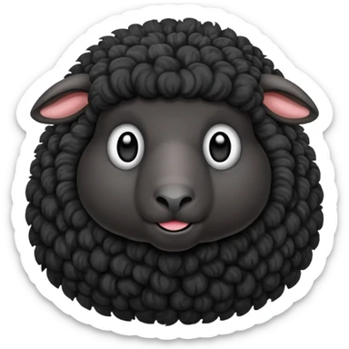 🐑 this exact emoji but in color black sticker