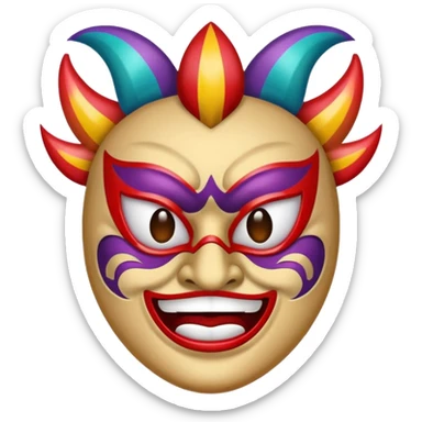 angry emoji carnival theme sticker