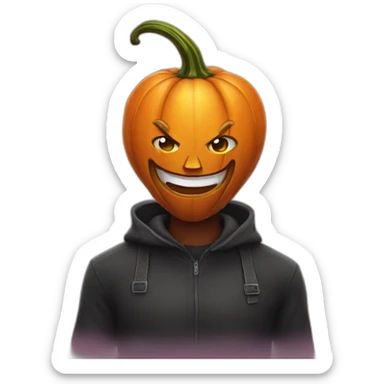 Pumpkin Halloween sticker