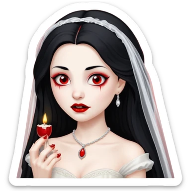 Vampire bride, tradition of vampire, Hungy. sticker