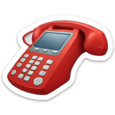 telefone vermelho sticker
