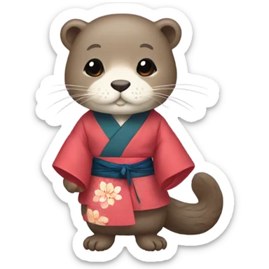 an otter wear hanbok sticker