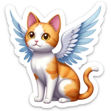 A cat with wings  sticker