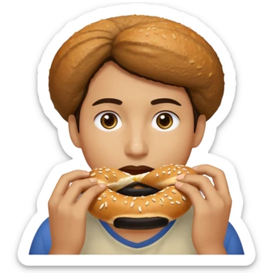 Simşt yiyen insan sticker