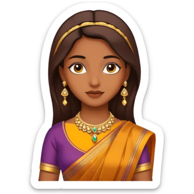 Girl wearing saree  sticker