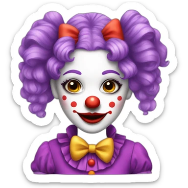 Girly clown sticker