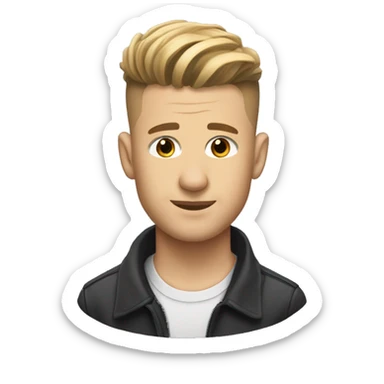 Tyler Blevins with a low taper fade sticker